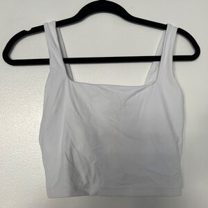 White Cropped Tank Top